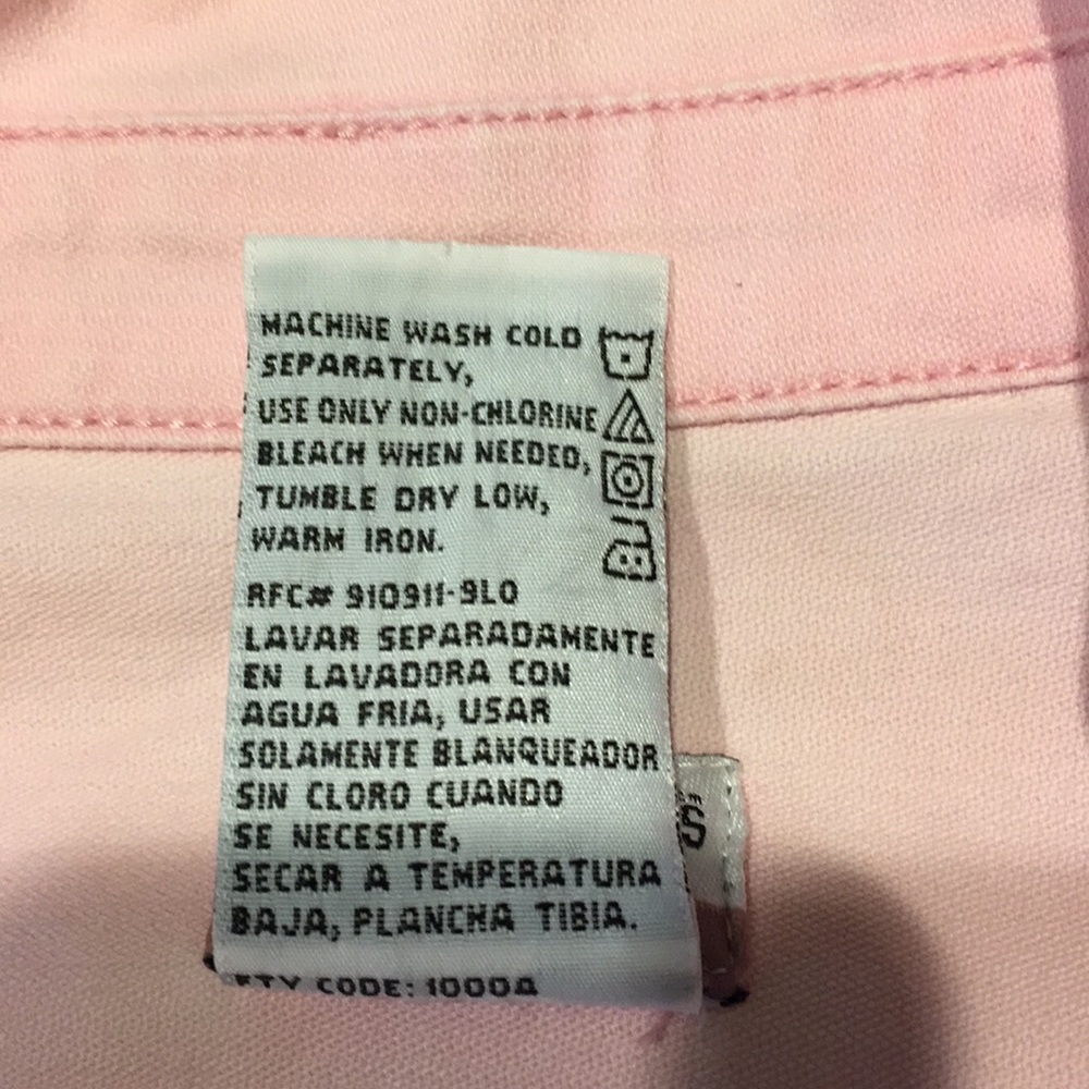 NoBo Jean Jacket Gaded Pink Stretch XL - Picture 5 of 5